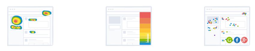 three heatmaps